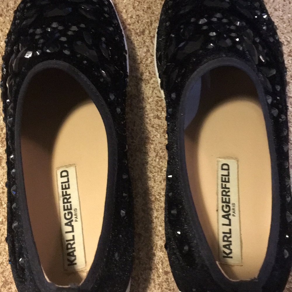 Black Suede Slides